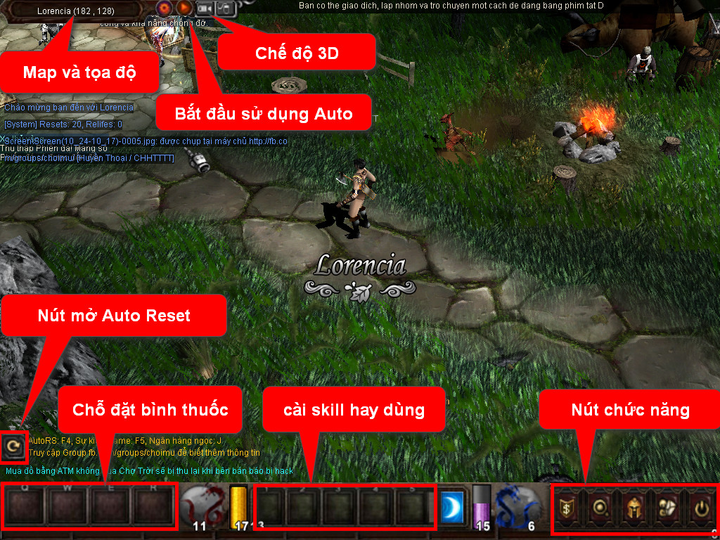 Chức năng chính của Game MU Thiên Hà Chức năng chính của Game MU Thiên Hà