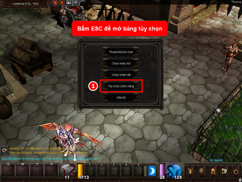 Chức năng chính của Game MU Thiên Hà Chức năng chính của Game MU Thiên Hà
